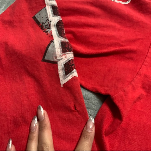 🖤Vintage Thor Racing Red Graphic Ling Sleeve T-shirt - Picture 10 of 10